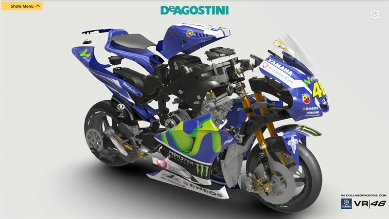 超爆安 ディアゴスティーニ Yamaha 利い YZF-M1 1/4 置物