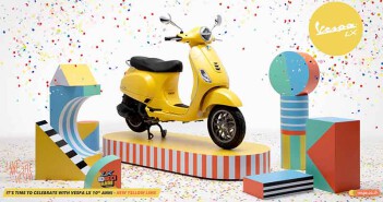 Vespa LX 10th Anni รุ่นฉลองครบรอบ 10 ปี เวสป้าประเทศไทย เหลืองพาสเทล สดใส Vespa LX 10th Anni