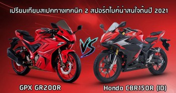 เปรียบเทียบสเปคทางเทคนิค 2020 GPX GR200R vs 2021 Honda CBR150R โฉมล่าสุด 2021-honda-cbr150r-vs-gox-gr200r