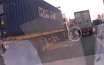 truck over motorcycle