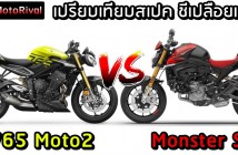 Triumph Street Triple 765 Moto2 VS Ducati Monster SP