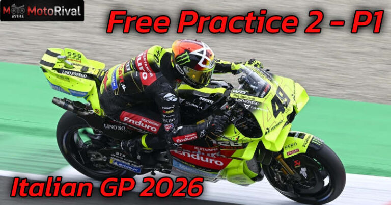 ผลการแข่ง MotoGP 2026 Italian Grand Prix Free Practice 2 FP2 ITA