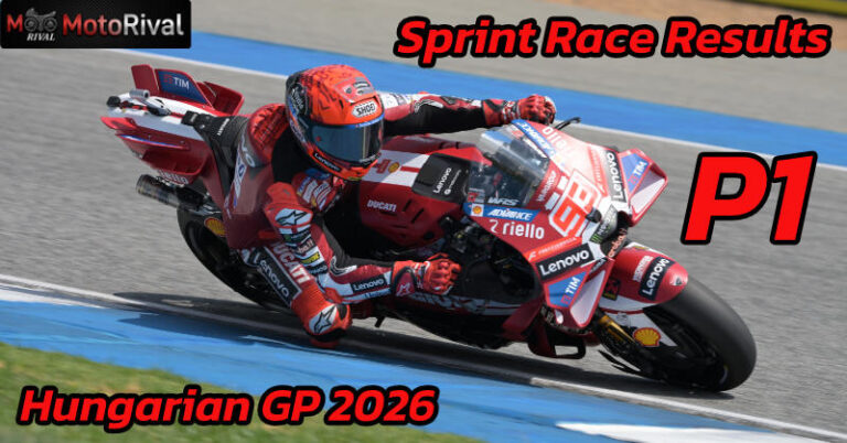 ผลการแข่ง MotoGP 2026 Hungarian Grand Prix Sprint Race hun spr